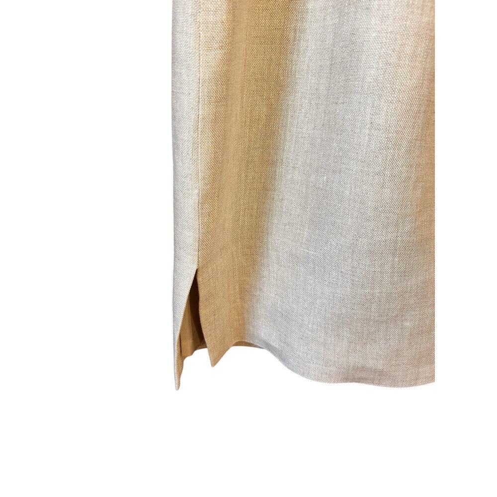 Talbots Womens 100% Irish Linen Beige Fully Lined Pencil Skirt Front Pockets 14P - Picture 8 of 12